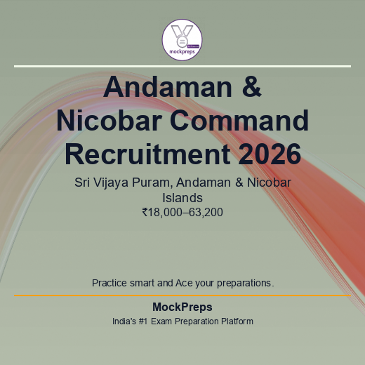 LDC MTS Andaman & Nicobar Command 2026 – 09 Posts | Apply Now
